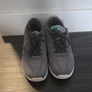 Nike Charcoal and Aqua Running Shoes